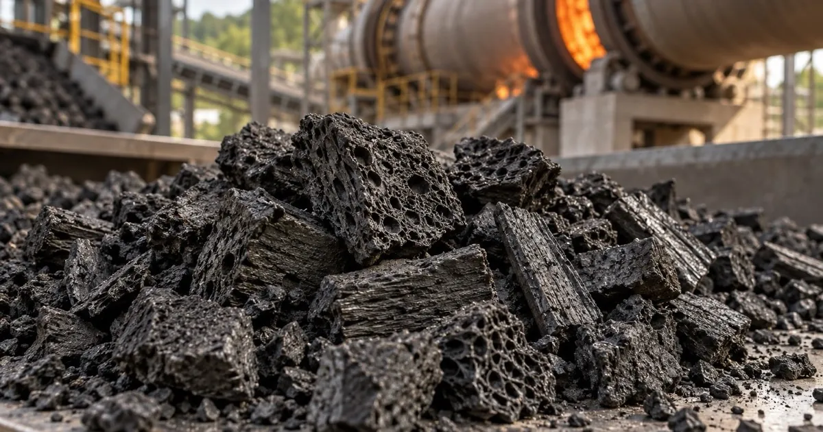 Kalzinierte Biokohle für die Metallurgie aus landwirtschaftlichen Reststoffen
